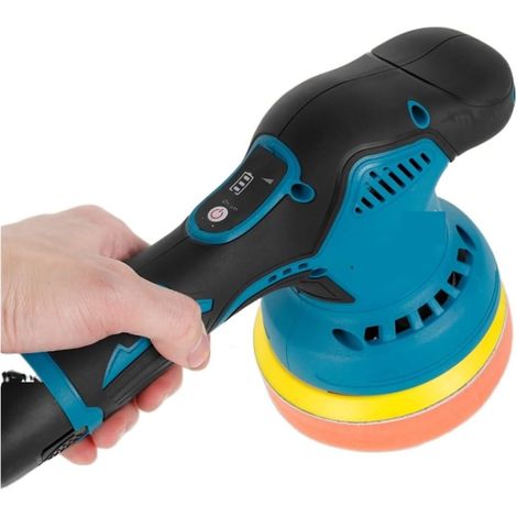 Tampon polisseuse 12V sans Fil alimenté par Batterie Machine de Polissage électrique avec 8 Vitesses réglables Rechargeable à Main(Blue black-01) (1/5)