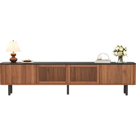 Meuble TV moderne, support et panneau, modèle bas. Design unique. 190 x 35 x 45 cm (L x P x H) (1/5)