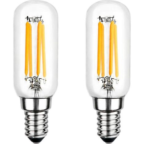 Ampoule LED,T25 E14 4W Ampoule Blanc Chaud 6000K, 400LM, Ampoule Filament Tubulaire LED pour Hotte Aspirante, non-dimmable, lot de 2 (1/5)