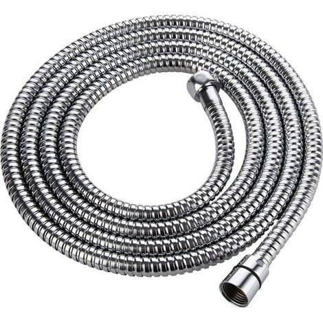 Tuyau de douche 2M tuyau de douche en acier inoxydable anti-torsion chrome accessoires de douche tuyau sanitaire universel salle de bain (1/5)