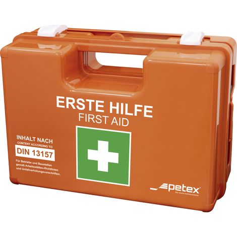 Petex 43924135 Erste Hilfe Koffer DIN 13157 280 x 115 x 200 Orange