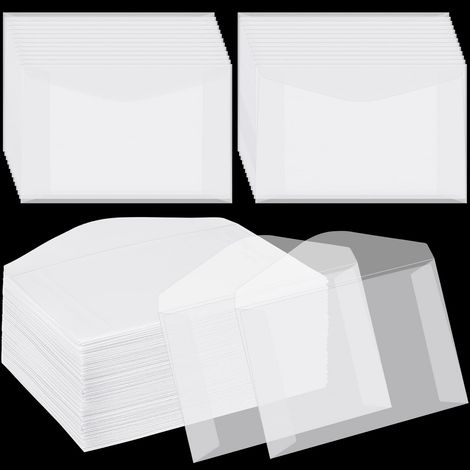 Enveloppes de billets en verre de 100 pièces pour les amateurs de mariage, mini enveloppes givrées pour porte-billets, fournitures de collecte de semences, carte de monnaie, 4,45 x 2,7 pouces