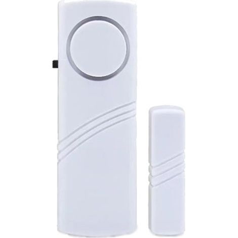 BEBUSINGOTO Alarma para puertas y ventanas - Pack de 4 alarmas inalámbricas antirrobo - Seguridad para el hogar contra robos - Funcionamiento magnético - 100 dB (1/5)