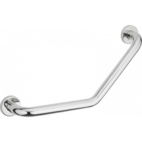 Maniglione bagno disabili, barra di ausilio angolare, 135° 350x350mm, diametro Ø 32mm, acciaio inox 304 cromato lucido - THIRARD