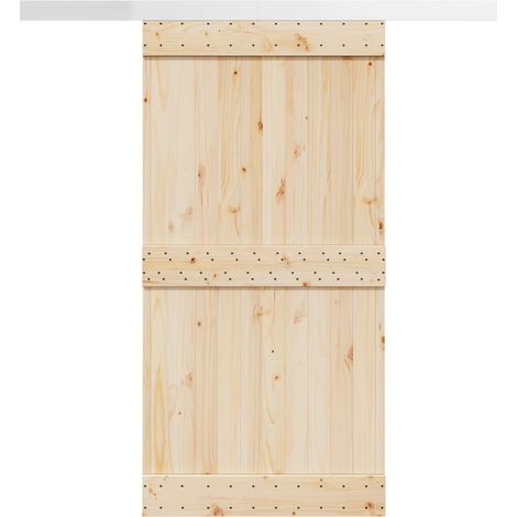 Schiebetürbeschlag-Set 200 cm Aluminiumlegierung Silbern