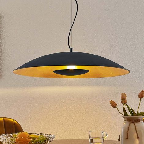 [GEBRAUCHT] B-Ware Lindby Hängelampe Hängeleuchte Narisara LED Pendelleuchte dimmbar schwarz-gold (1/2)