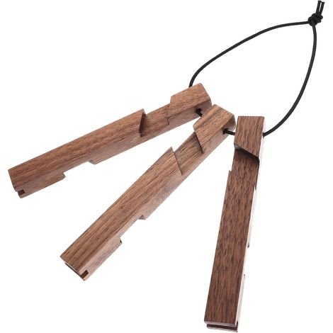 Dessous de plat en bois pour casseroles et poêles chaudes, tapis triangulaire en bois résistant chaleur pour plan de travail