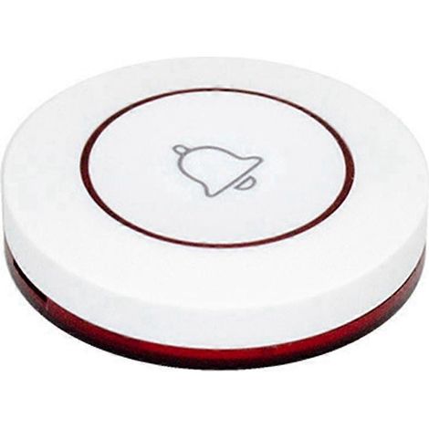 Rufknopf Restaurant-Pager 433MHz Drahtloser Türklingelknopf Rot--