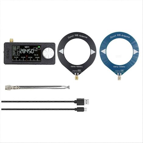 SI4732 Miniatur-tragbarer Radioempfänger, AM/FM-Band 10 kHz-180 MHz, Kurzwelle (SW), Mittelwelle (MW), Mini-Taschenradio mit 3 Antennen. (1/5)
