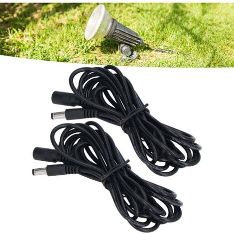 Rallonge LED 2pcs LED Rallonge de Lumière Solaire DC12V 24V 5.5x2.1mm Mâle à Femelle Surveillance Rallonge de Puissance Prise et Rallonges (1/4)