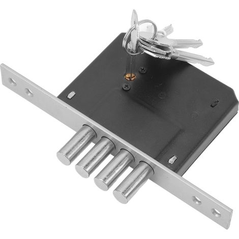 Boîtier de verrou rond pour porte d'entrée, loquet intérieur avec 5 clés pour portes en bois et en métal (1/5)