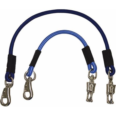Lunghina elastica per box e scuderia con moschettone doppio: CM 91, TURCHESE