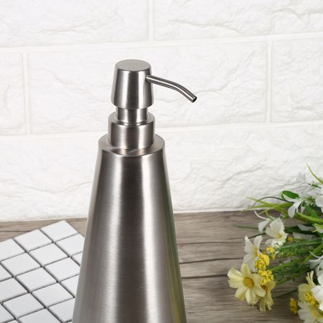 Stück 800 ml Seifenspender aus Edelstahl mit großer Kapazität für Badezimmerarbeitsplatten (1/5)