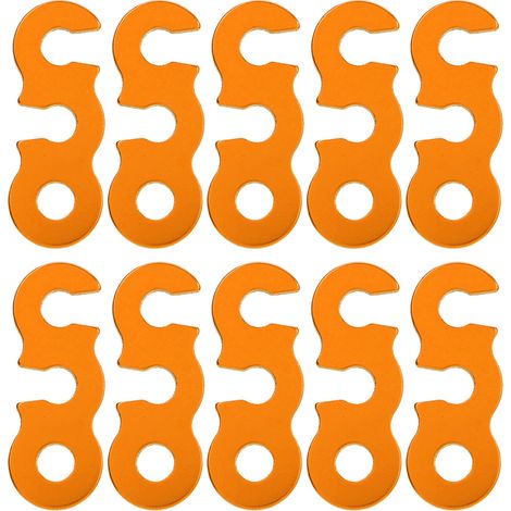 Tendeur De Corde - Alliage D Aluminium Réglable 3 Trous - Pour Tente Camping Randonnée - Lot De 10 (1/5)