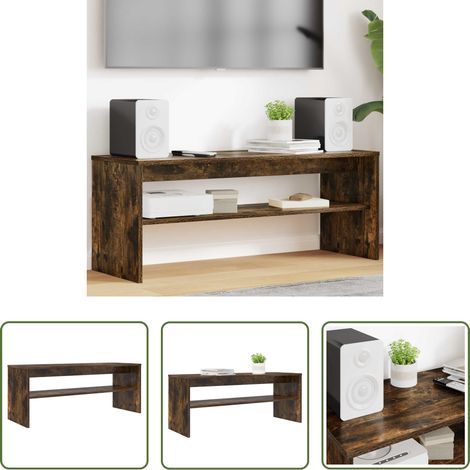 vidaXL Geräucherte Eiche - TV-Schränk Geräucherte Eiche 100 x 35 x 40 cm Holzwerkstoff (1/5)