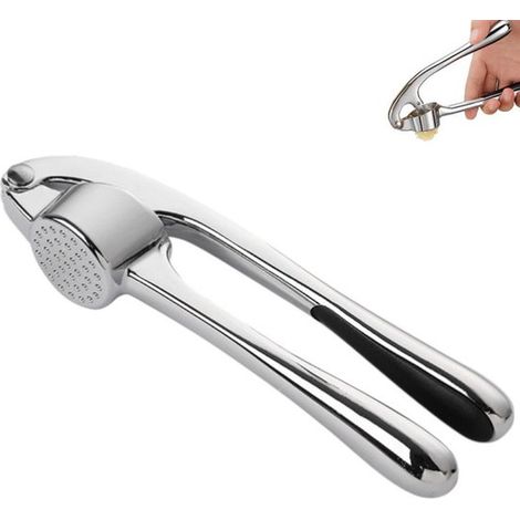 1 Stück Knoblauchpresse Silber Hochwertige Knoblauchpresse mit Edelstahlbeschichtung Ingwerpresse Knoblauchpresse Knoblauchpresse mit ergonomisch (1/5)