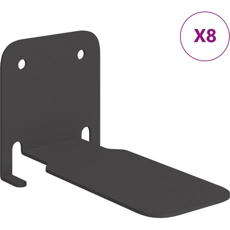 Maison Exclusive - Schwebendes Regal mit Regal 8 pcs Schwarz 6 x