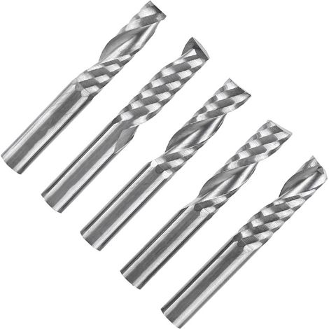 Satz mit 5 einschneidigen Fräsern, 6 mm Durchmesser, 6 mm Schaft x 22 mm Schnittlänge (1/5)