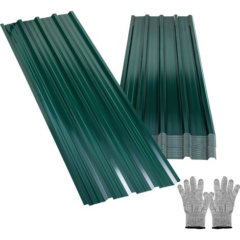 Wolketon TrapezblEBh Set 12-teilig, 129 x 46 cm, ProfilblEBh, Grün, inkl. Schnittschutzhandschuhe (1/5)