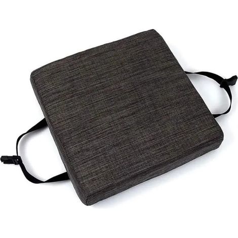 Coussin de chaise carré antidérapant, gris foncé, 30 x 30 x 5 cm, épaisseur 5 cm, pour tabouret d'intérieur/extérieur (1/3)