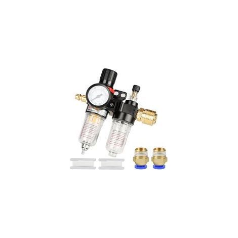 Réducteur de Pression d'Air Comprimé 1/4 Pouce - Séparateur d'Eau et Accessoire pour Système Pneumatique (1/5)