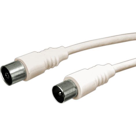 Attacco d'antenna femmina-maschio stampato ad iniezione 1,5 m blanco Electro Dh 37.002/1.5/B/BP 843055209999047