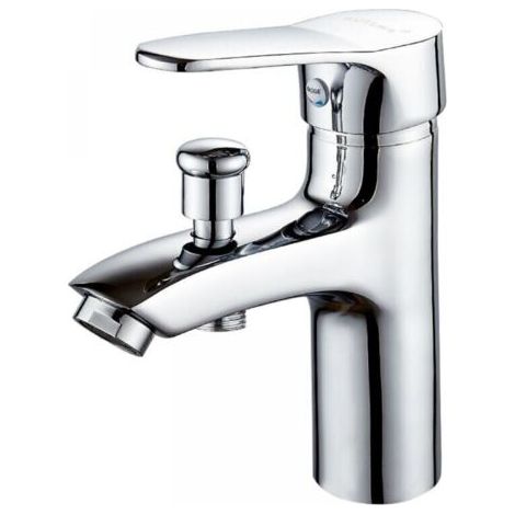 Robinet baignoire robinet monotrou à double usage chaud et froid Alliage Mitigeur de douche, robinet salle bain douche (1/5)