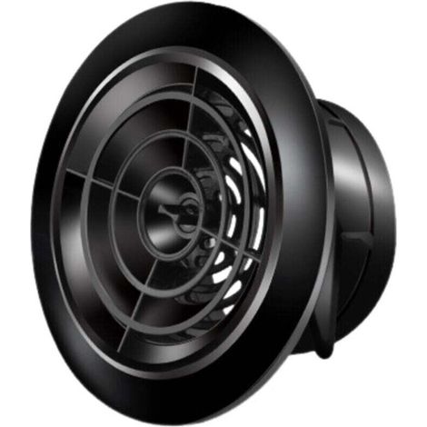 Rejilla de ventilación redonda giratoria para cocinas y baños, 75 mm de diámetro, negra - KZQ