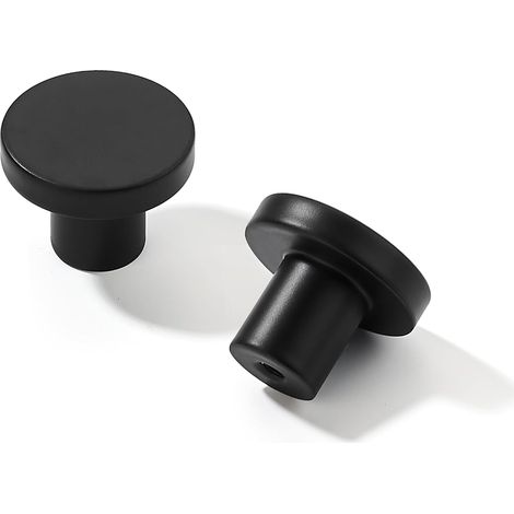 Set di 10 pomelli neri per mobili da cucina, pomelli rotondi per cassetti della toeletta (1/5)