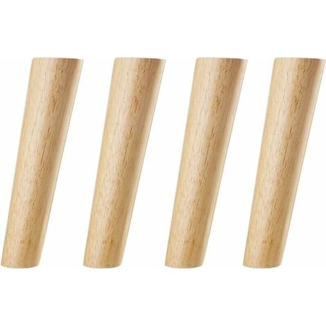 20 cm lange, schräg zulaufende, robuste Möbelfüße aus Holz, inklusive Schrauben und Filzgleitern - LIAIKI (1/5)