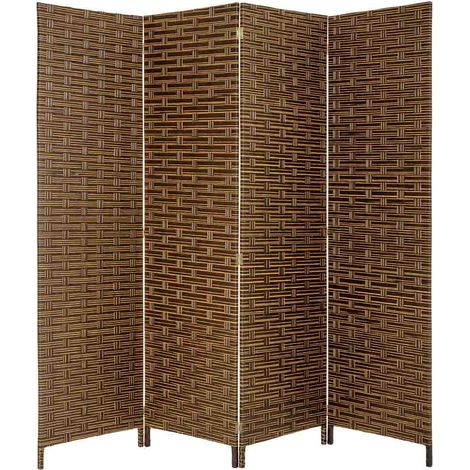 Biombo de papel trenzado 4 hojas 50(x4)x3x180h cm (1/5)