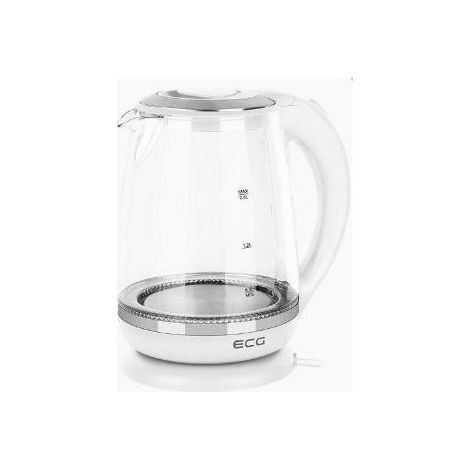 ECG RK 2020 Bouilloire électrique en verre, 2.0 litres, Blanc (85921313074768592131)