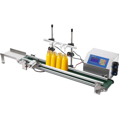Remplisseuse automatique de bouteilles à 4 becs avec convoyeur à bande (10–500 ml, 150 W) machine de remplissage de liquides pour vin blanc et boissons (3,2 l/min) (1/5)
