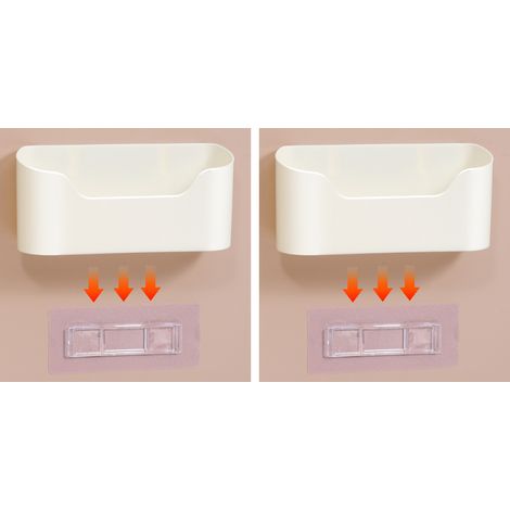Lntyq 2 pièces Armoires de Cuisine Porte Boîte de Rangement, Armoire/Salle de Bains/Réfrigérateur Boîte D'organisation Pour Articles Divers, Blanc, Matériau PP, 23.5117cm (1/5)