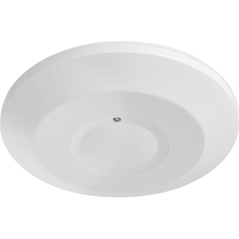 EMOS - Rilevatore di movimento a microonde per interni - Portata 8 m, campo di rilevamento 16 m/360° - Durata e sensibilità regolabili 3-2000 Lux - Altezza di installazione ideale 2-6 m - Bianco (1/5)
