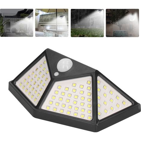 Lampe solaire murale étanche IPX65, 3 modes d'éclairage, à détection de présence humaine, pour jardin ou allée (1/5)