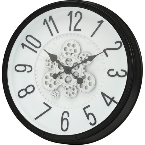 Wanduhr mit Vintage-Zahnrädern, Ø 50,5 (1/3)