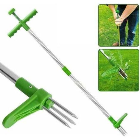 Desherbeur Manuel, Stand Up Weed Puller, Long Manche Réglable, Outil D'élimination des Racines des Mauvaises Herbes, Mauvaises Herbes De Jardin, Pelouse (1/5)
