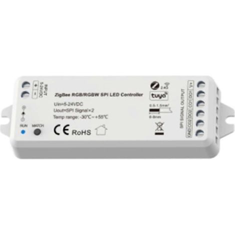 Contrôleur LED Tuya Zigbee WiFi SPI 5V-24V pour bande LED WS2811 (1/5)