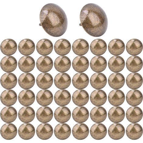 50 Pieces Thickened Upholstery Tacks Furniture Nail Pins, Furniture Nail Head Decorative Trim, Round Head Decorative Hardware Parts(2323mm) (1/5)