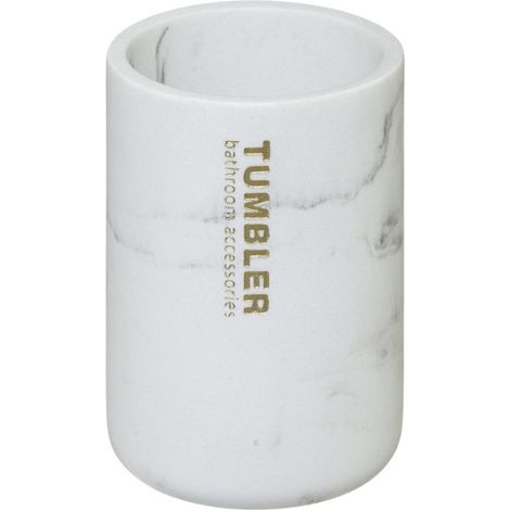 Gobelet Brosse à Dent en Bambou "Léa" 11cm Blanc