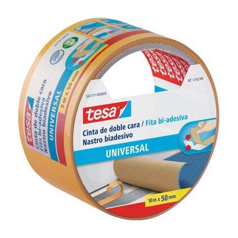 NASTRO BIADESIVO UNIVERSALE PAVIMENTI TESA - MM 50 ML 10- 6 pezzi