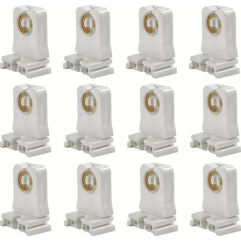 Support de lampe T8 non shunté, douille UL TWDRTDD pour tube fluorescent LED T12, deux broches G13 pour ballasts de démarrage programmés (1/5)
