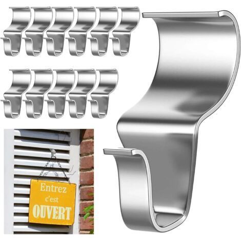 12 Pcs Crochets pour Revêtement Vinyle, Clips sans perçage pour décoration extérieure, terrasse, maison et fêtes (1/5)