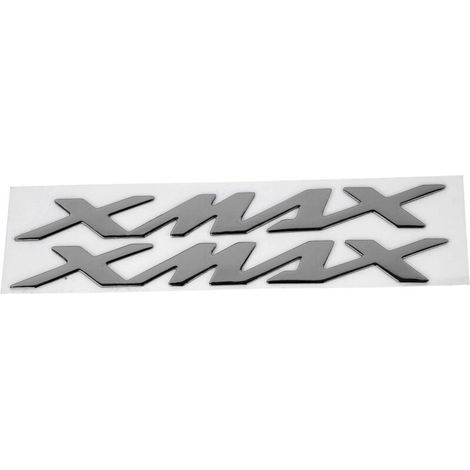 Paar 3D-Motorrademblem-Aufkleber für XMAX 125 250 400 (silber) (1/5)