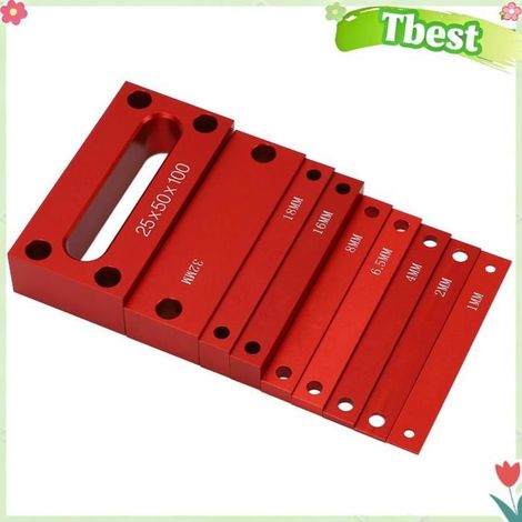 Blocs de hauteur 9 pièces, barres de configuration en aluminium anodisé avec échelle de gravure pour fraiseuse, scie à table, (1/4)