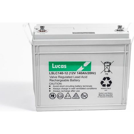 Batterie Plomb Etanche Stationnaire et Cyclage Lucas VRLA AGM LSLC140-12 12V 140Ah. (1/3)