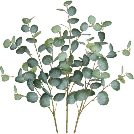 3er Set Künstliche Eukalyptus Zweige 81CM Dekozweige Kunstpflanze Wie Echt (1/5)