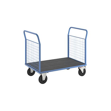 eurokraft pro  Carrello a pianale  2 sponde in griglia sui lati