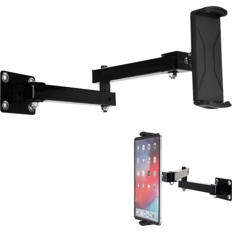 Support mural pivotant pour tablette et téléphone portable, support universel pliable et réglable pour appareils de 4 à 13 pouces, (1/5)